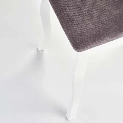 Set 2 sedie da pranzo imbottite in tessuto grigio bianco Adna
