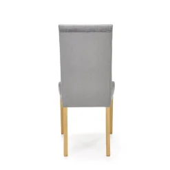 Set 2 sedie da pranzo in tessuto velluto trapuntato grigio rovere chiaro Doha