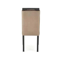 Set 2 sedie da pranzo in tessuto nero beige Managua