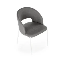 Set 2 sedie da pranzo in tessuto grigio Turbo