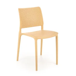Set 4 sedie da pranzo moderne in polipropilene arancione Luanda