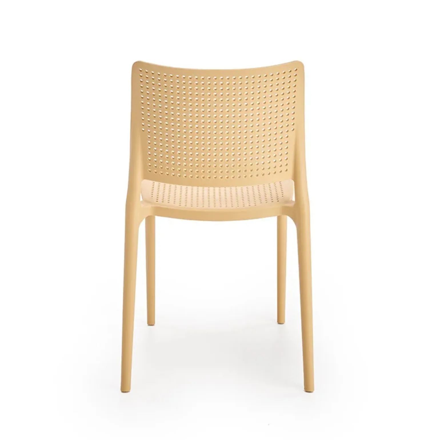 Set 4 sedie da pranzo moderne in polipropilene arancione Luanda
