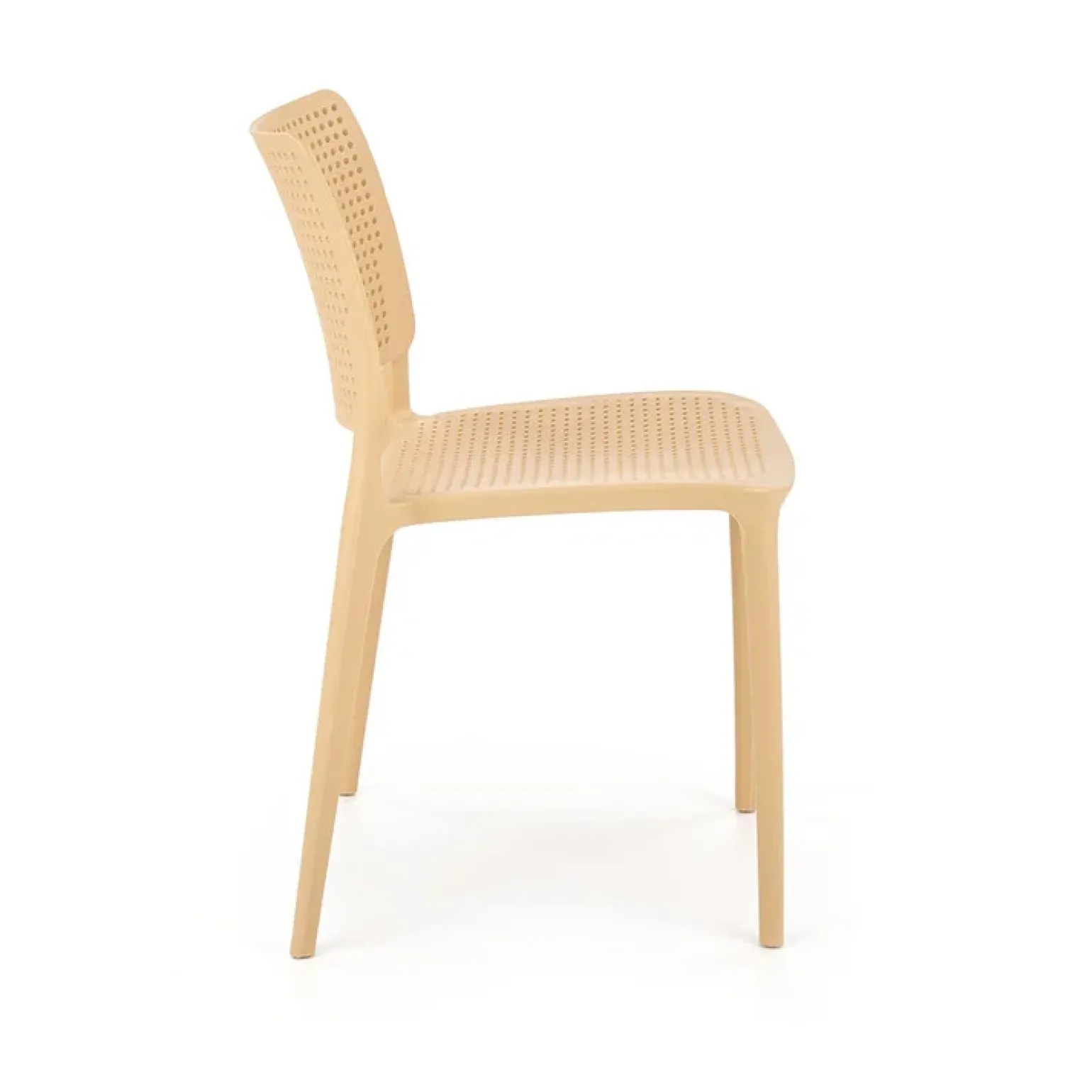 Set 4 sedie da pranzo moderne in polipropilene arancione Luanda