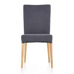 Set 4 sedie da sala moderne in tessuto grigio scuro Barone