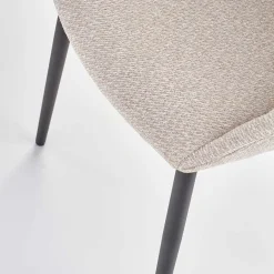 Set 2 sedie imbottite design in tessuto beige Amelia
