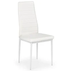 Set 4 sedie imbottite soggiorno in ecopelle bianco Vittoria