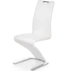 Set 2 sedie in ecopelle bianco acciaio cromato Coco