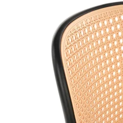 Set 4 sedie in rattan moderne naturale nero Milly