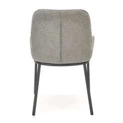 Set 2 sedie moderne con braccioli in tessuto grigio Piumetta