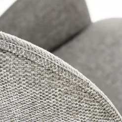 Set 2 sedie moderne con braccioli in tessuto grigio Piumetta