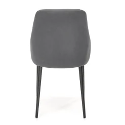 Set 4 sedie moderne da sala in tessuto grigio chiaro e scuro Daichi