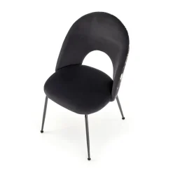 Set 4 sedie moderne in tessuto nera multicolore Pablo
