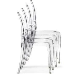 Set 6 sedie policarbonato trasparente impilabili Elisabeth Gihome®