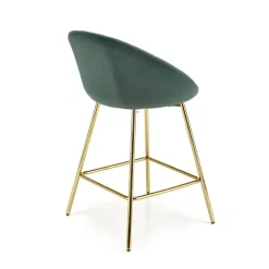 Set 2 sgabelli moderni in velluto verde scuro oro Darko