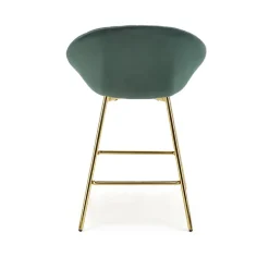 Set 2 sgabelli moderni in velluto verde scuro oro Darko