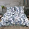 Set copripiumino matrimoniale oversize e federe 240x260cm verde blu Himba