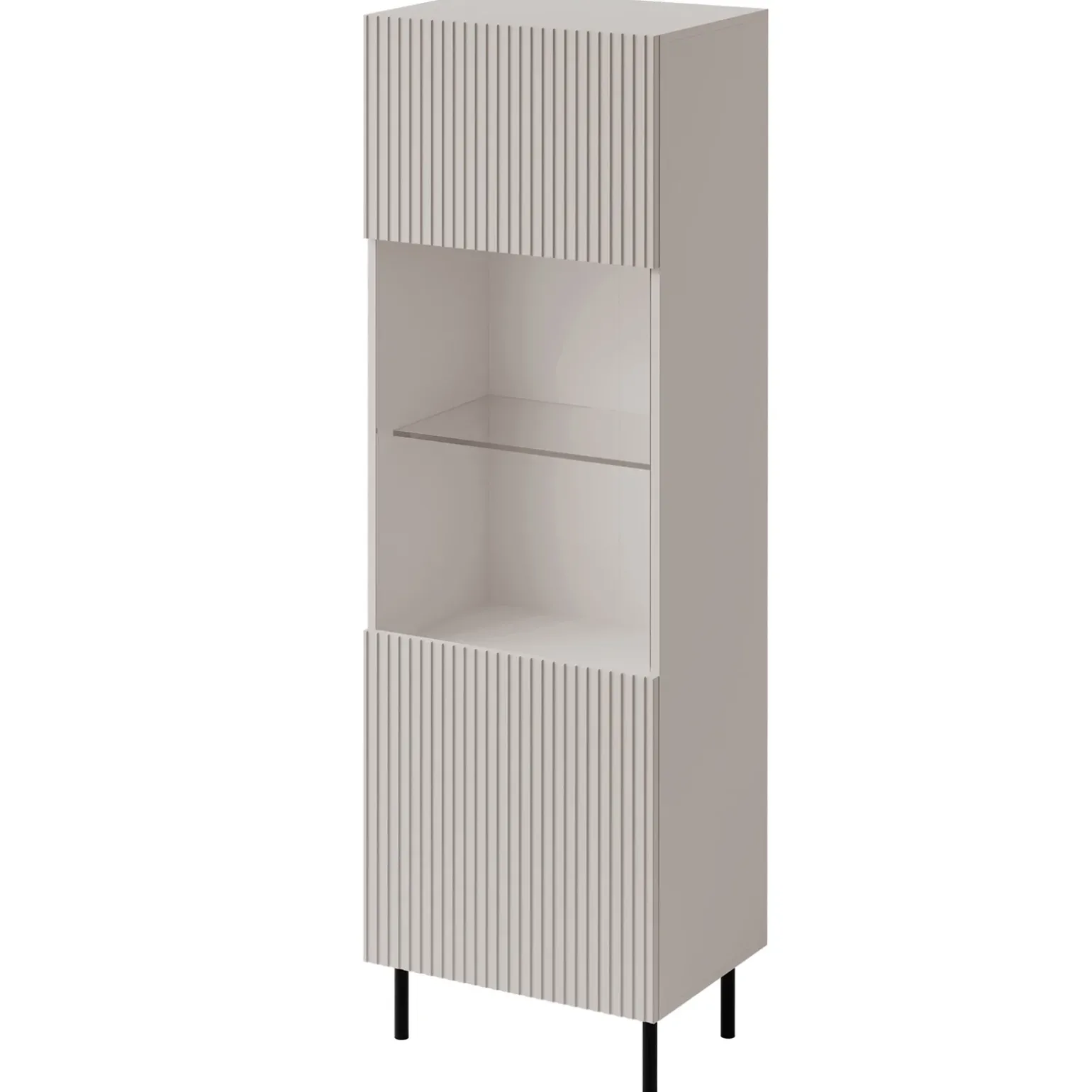 Set mobili soggiorno completo con frontali cannettati beige Ziggy 3