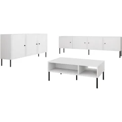 Set mobili soggiorno completo bianco opaco Stark 2