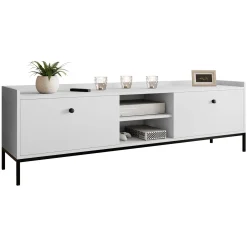 Set mobili soggiorno completo design moderno bianco Pollon