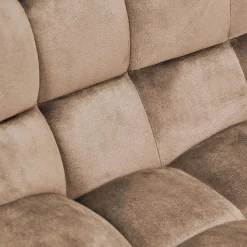 Sgabello imbottito regolabile in velluto beige nero Fost