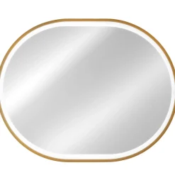 Specchio da parete con led 70x90cm dorato Glossy 3
