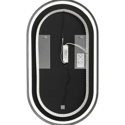 Specchio da parete retroilluminato 50x90cm nero Glossy