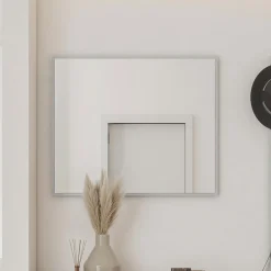 Specchio ingresso da parete 92x77cm grigio Accent