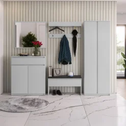 Specchio ingresso da parete 92x77cm grigio Accent