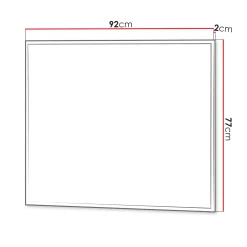 Specchio ingresso da parete 92x77cm bianco Accent