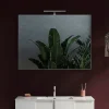 Specchio 100x75cm moderno con un LED vetro Premier