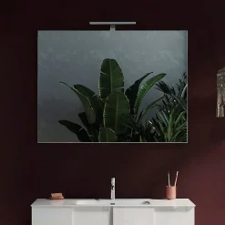 Specchio 100x75cm moderno con un LED vetro Premier