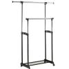 Stand appendiabiti 90-142x97-170h cm allungabile con ruote nero Bonney