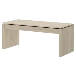 Tavolino da salotto contenitore 102x50cm elevabile moderno rovere Paris