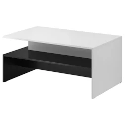 Tavolino da salotto design 100x45cm bianco e nero Emotion Gihome®