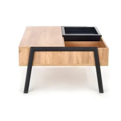 Tavolino da salotto industrial 85x64cm rovere metallo nero Larisa