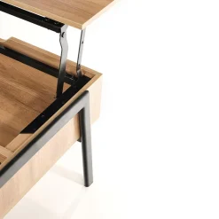 Tavolino da salotto industrial 85x64cm rovere metallo nero Larisa
