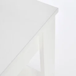 Tavolino da salotto moderno 60x52cm bianco Libano