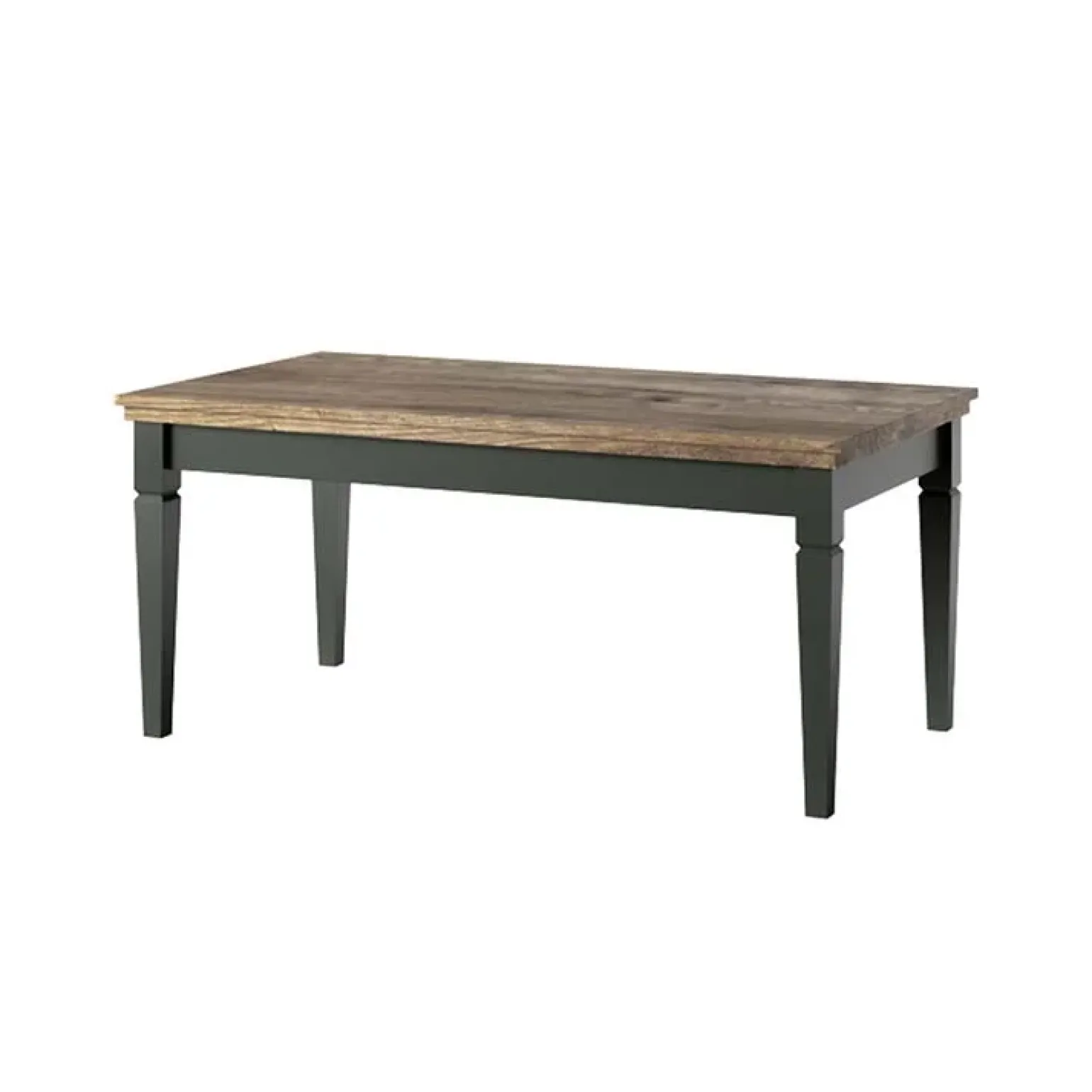 Tavolino da salotto moderno 110x50cm verde scuro quercia Texel