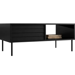 Tavolino da salotto 100x55cm con vano nero Wild