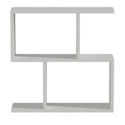 Tavolino da salotto 60x60cm con libreria design bianco opaco Priocca