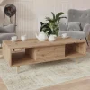 Tavolino da salotto 120x60cm design cannettato rovere Branch