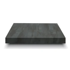 Tavolino 55x55 cm da salotto acciaio ossidato metallo Eral