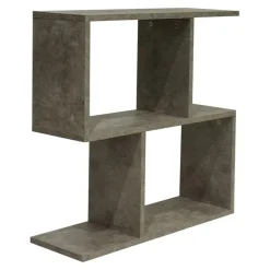 Tavolino 60x60cm da salotto con libreria design grigio antico Priocca