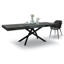 Tavolo 140/220 cm allungabile acciaio ossidato metallo Otab