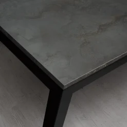 Tavolo 90/180 cm allungabile acciaio ossido metallo Alanda
