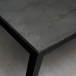 Tavolo 140/200 cm allungabile acciaio ossido metallo Alanda