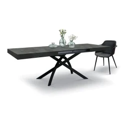 Tavolo 160/240 cm allungabile acciaio ossidato metallo Otab