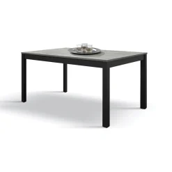 Tavolo 120/170 cm allungabile grigio cemento metallo Arex