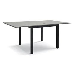 Tavolo 90/180 cm allungabile grigio cemento metallo Arex