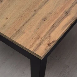 Tavolo allungabile 160/220 cm rovere rustico metallo ossido Alanda